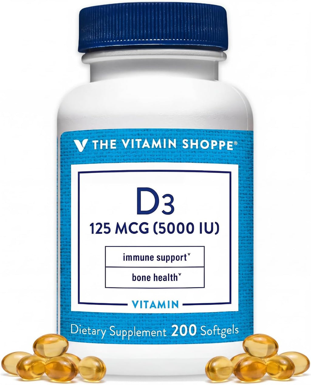 Vitamina D3 5000 IU - 200 Cápsulas Blandas