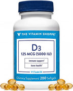 Vitamina D3 5000 IU - 200 Cápsulas Blandas