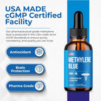 Azul de Metileno Gotas 1% Grado USP - Suplemento para Humanos (60 ml)
