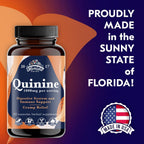 FLORIDA HERBS Leg Cramp Support – Cápsulas de Quinina Orgánica de Corteza de Cinchona – 1000 mg – 330 Cápsulas (3 Frascos)