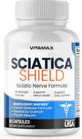 Sciatic Nerve Health Support Supplement – Fórmula Avanzada 10x con Ácido Alfa Lipoico, Ácido Fólico, Cúrcuma, Glucosamina, MSM y Complejo Vitamínico B – 60 Cápsulas