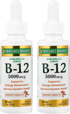 Nature's Bounty B-12 5000 mcg Líquido sublingual para la energía, 2 oz (Paquete de 3)