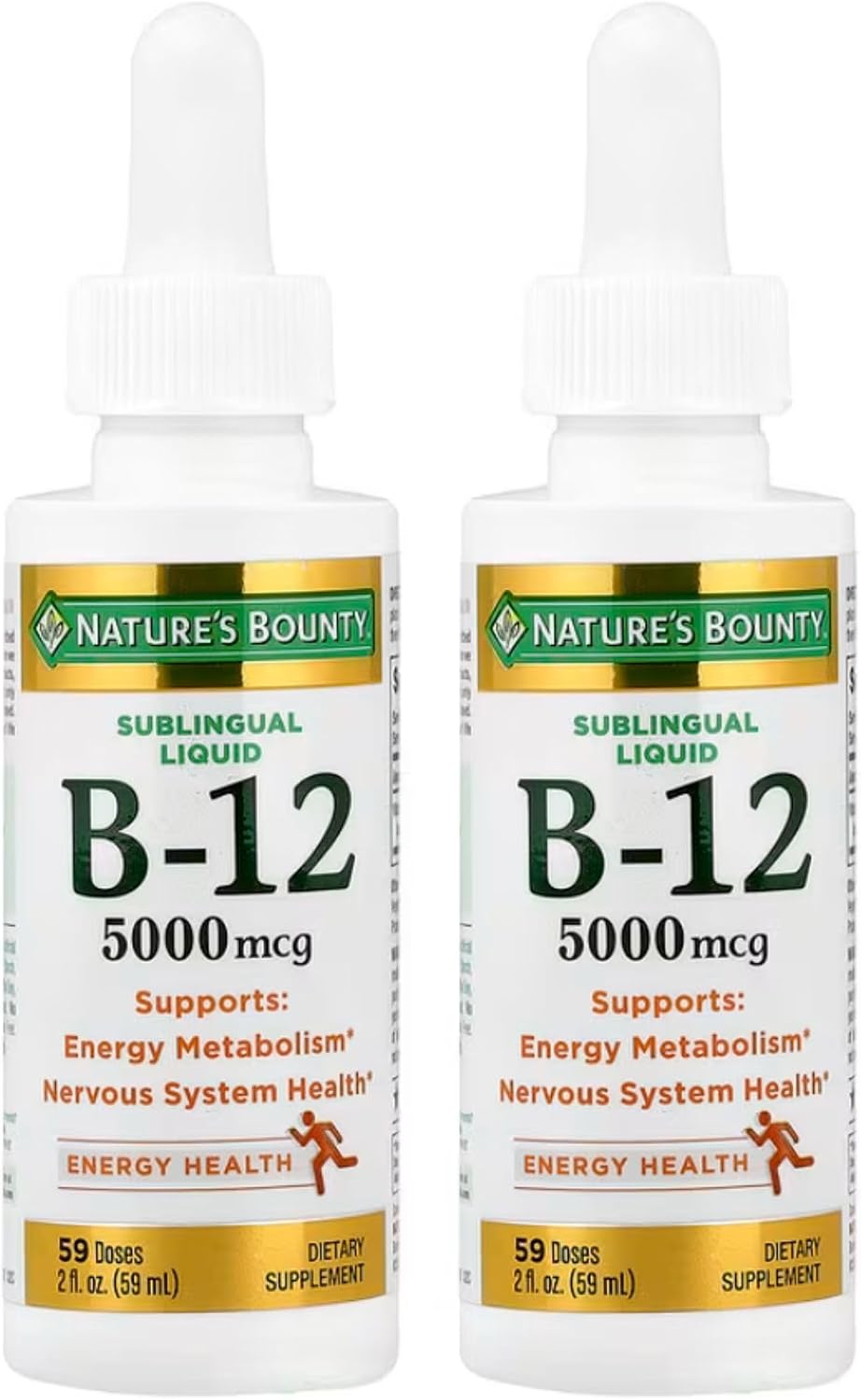Nature's Bounty B-12 5000 mcg Líquido sublingual para la energía, 2 oz (Paquete de 3)