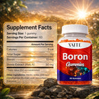 Suplemento de Boro 10 mg - Gominolas Veganas, Sin Gluten - 60 Unidades