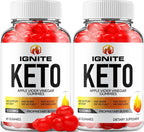 Ignite Keto ACV Gummies - 120 Gominolas con Vinagre de Manzana, B12, Remolacha y Granada