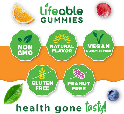 Lifeable Complejo B Gominolas para Adultos con Vitamina C - 90 Gominolas Veganas – Image 4