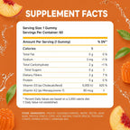Gominolas de Vitamina D3 y K2 Sin Azúcar - 5000 UI D3 + 80 mcg K2 MK7 - Natural BioScience