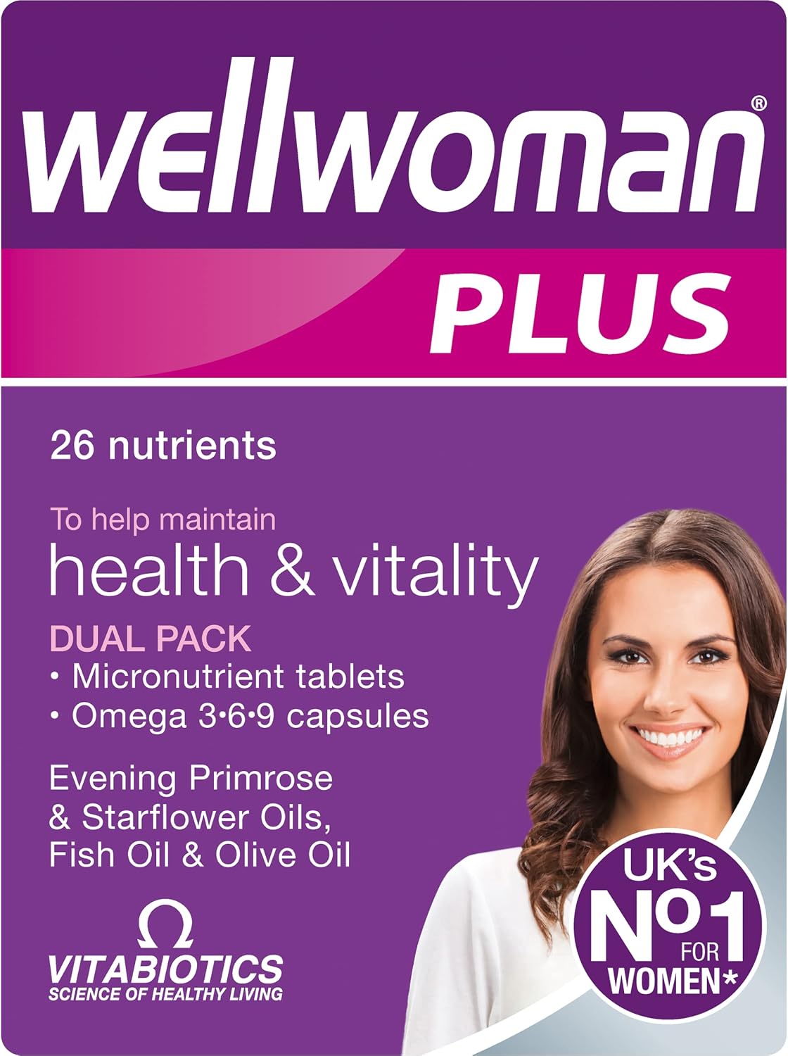 Vitabiotics Wellwoman Plus 56 Unidades (Multivitaminas + Omega 3-6-9)