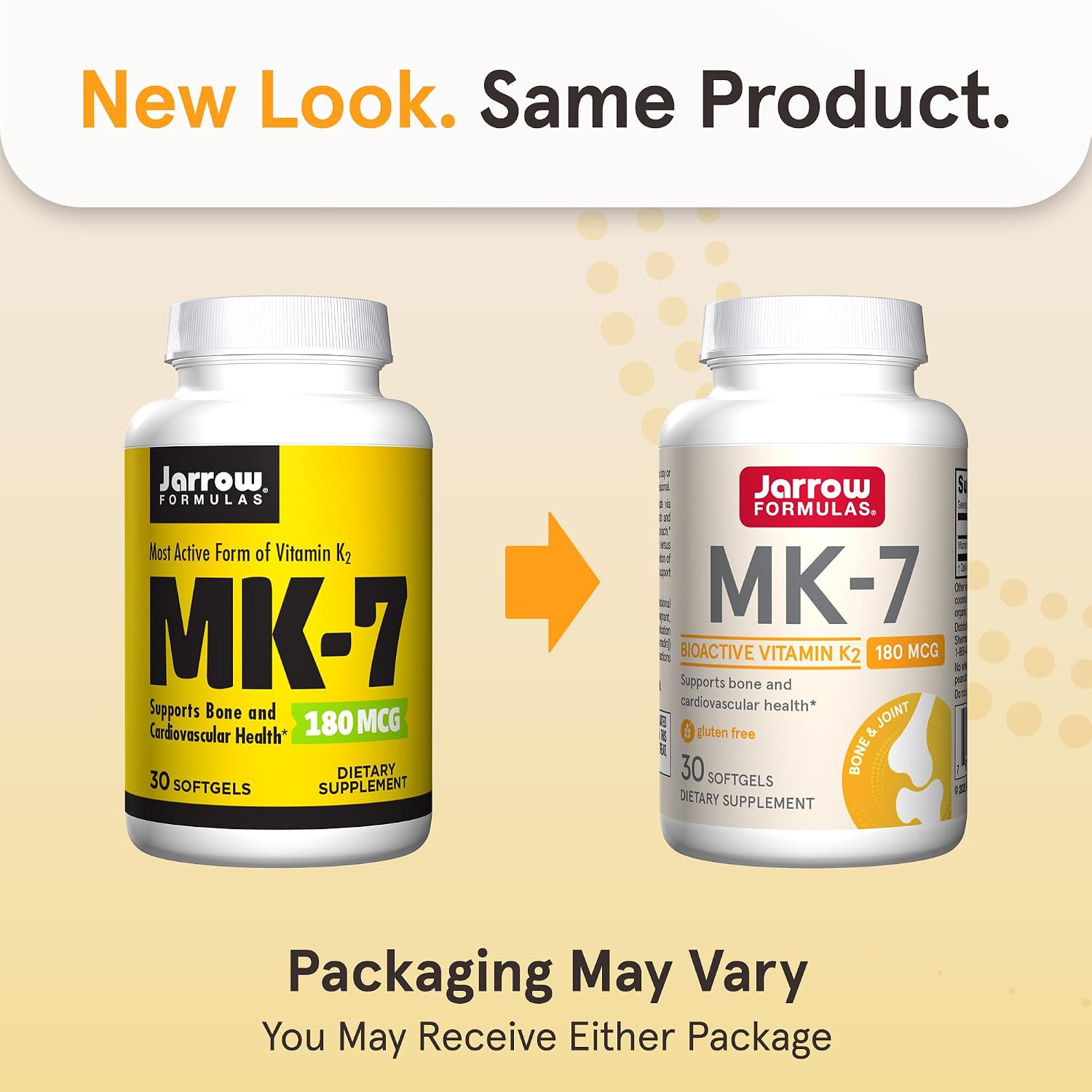 Jarrow Formulas MK-7 - Vitamina K2 (90 mcg) - 30 Cápsulas Blandas - Para la Salud Ósea y Cardiovascular