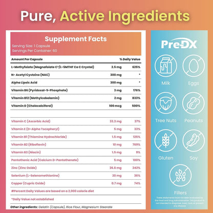 Pre-DX Nerve Support - Multivitamínico – Ácido Alfa Lipoico (forma R): Antioxidante que contribuye a la protección – Image 6