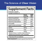 VisiUltra Suplemento para la salud ocular – 14 nutrientes esenciales para visión clara, protección contra luz azul y bienestar ocular. 60 cápsulas.