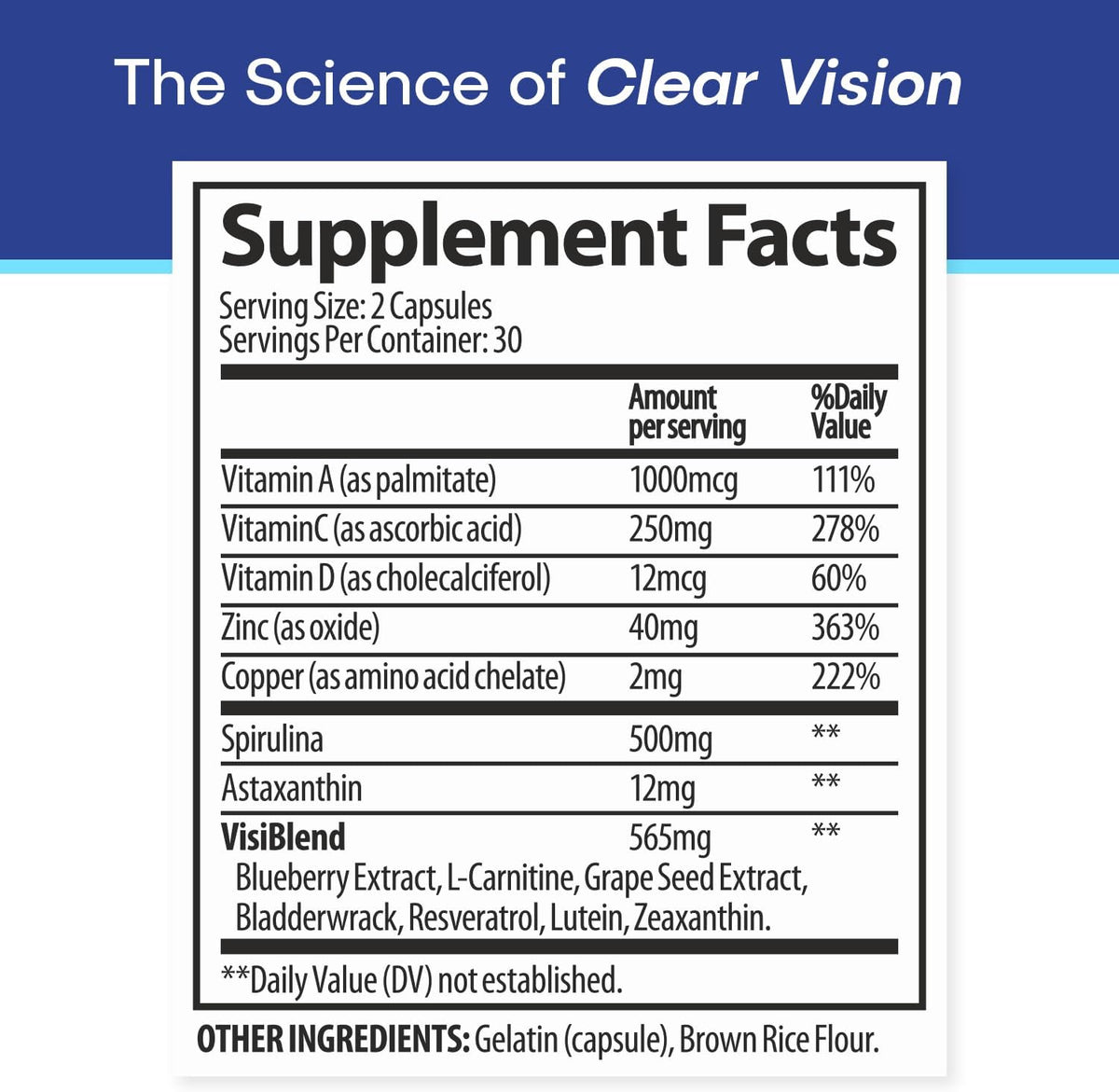 VisiUltra Suplemento para la Salud Ocular – – Vitamina C y zinc: contribuyen a la protección de las células frente – Image 2