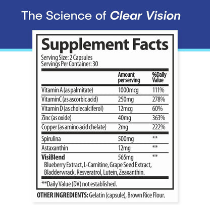 VisiUltra Suplemento para la Salud Ocular – – Vitamina C y zinc: contribuyen a la protección de las células frente – Image 2
