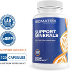BioMatrix Suplemento Mineral Quelado Sin Hierro - Calcio, Magnesio, Zinc, Vitamina D3, Cobre y Yodo - 30 Días