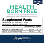FREEDA Vitamina C Tamponada en Polvo – No Ácida, Vegana, Kosher, 227 g