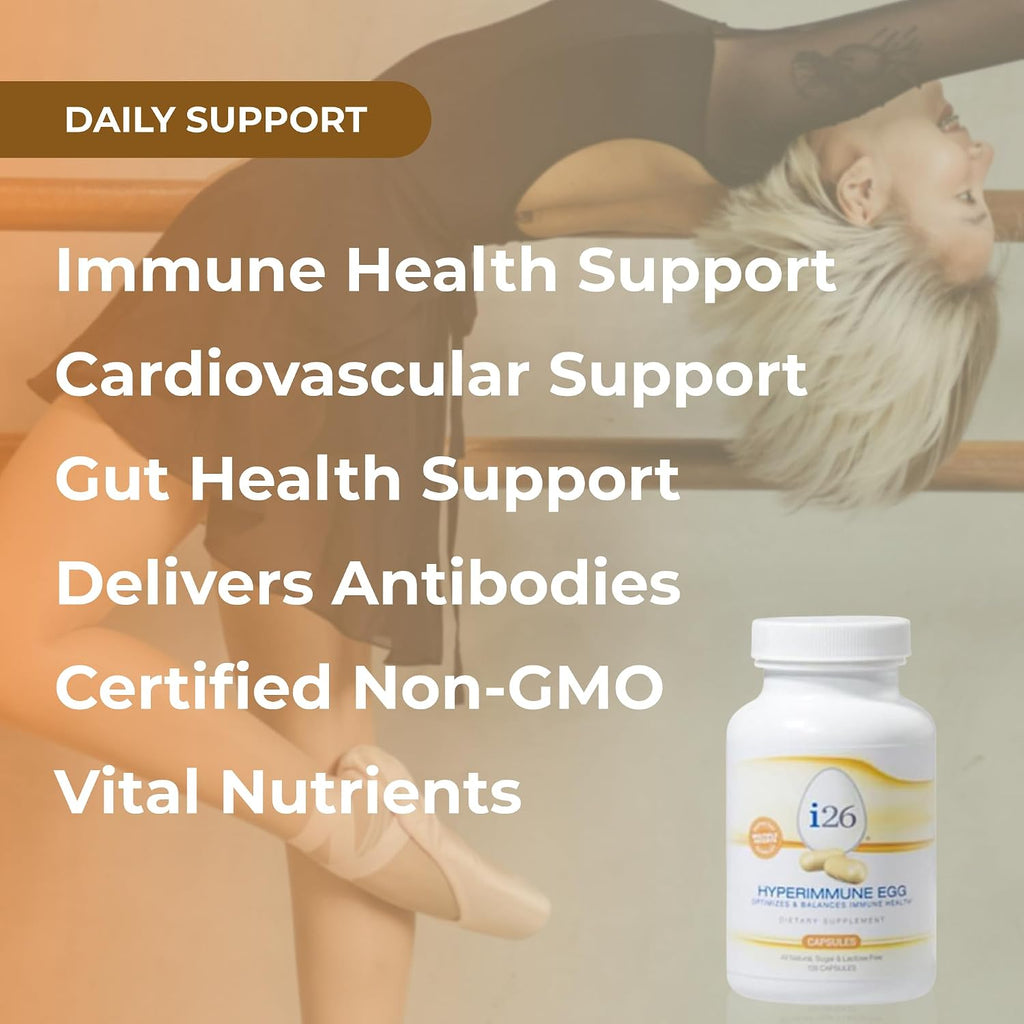 Youngevity i26® Cápsulas de Huevo Hiperinmune – Apoyo Inmunitario y Digestivo – 135 Cápsulas