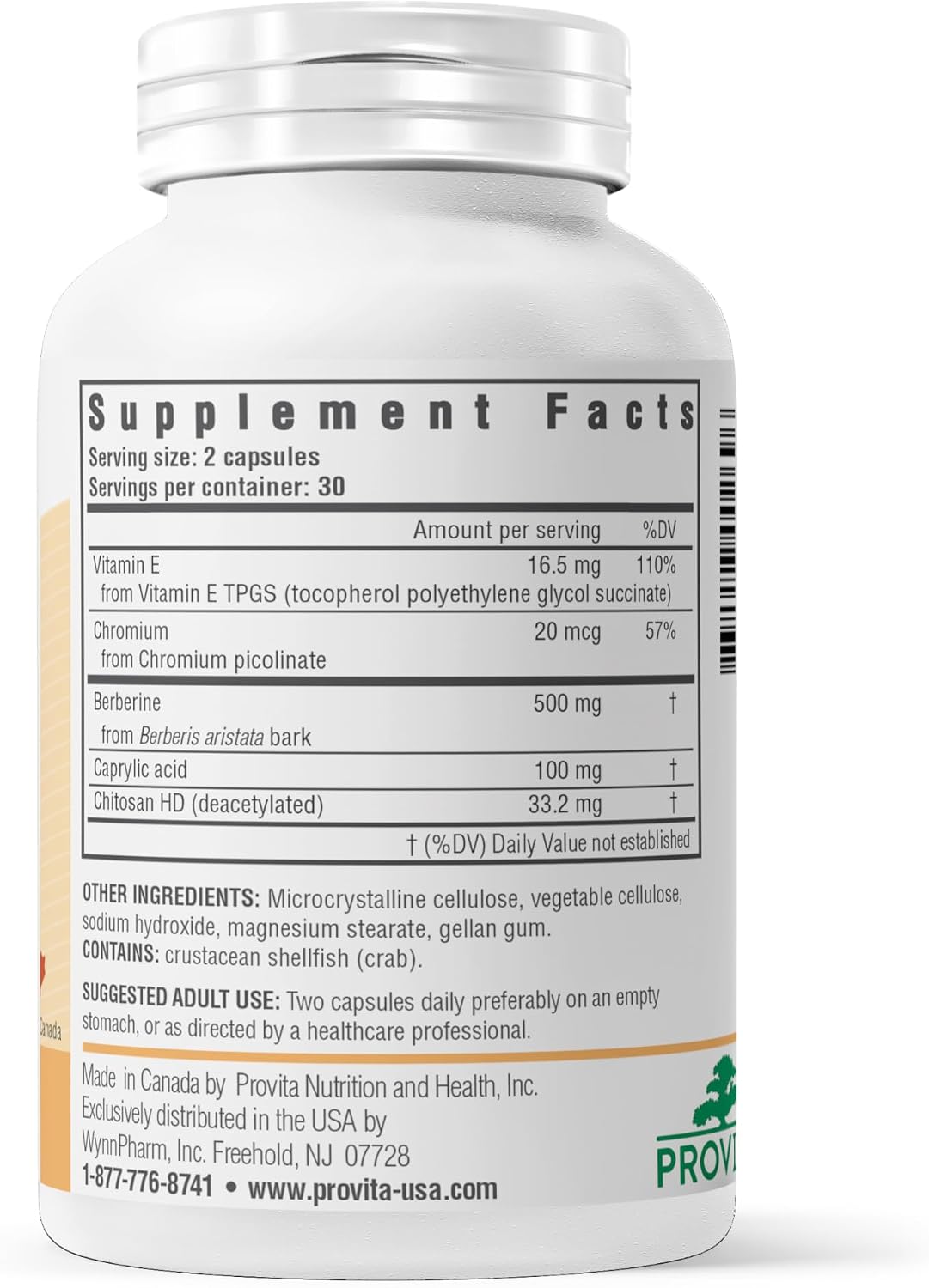 PROVITA Berberine TPGS - Cápsulas de Liberación Retardada con TPGS - Vegano