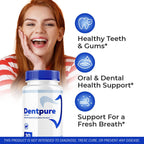 (3 Pack) Dentpure Probiotics - Cápsulas Dentpure Oficiales - Fórmula Natural Avanzada para Salud Dental - 90 Cápsulas (3 Meses)
