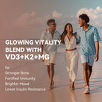 Vevoec Vitamina D3 K2 4000IU con Magnesio 200mg - 90 Cápsulas Blandas