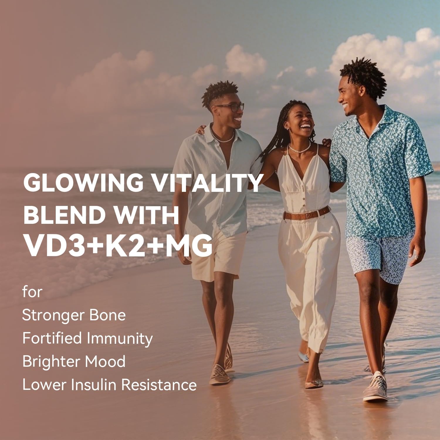 Vevoec Vitamina D3 K2 4000IU con Magnesio 200mg - 90 Cápsulas Blandas
