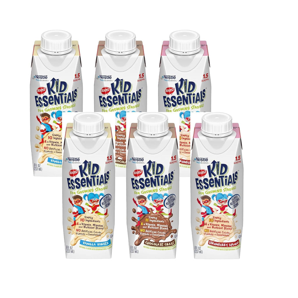 Boost Kid Essentials 1.5 Bebida Nutricional Equilibrada con Vitaminas y Minerales (8 oz, Pack de 6, Vainilla)