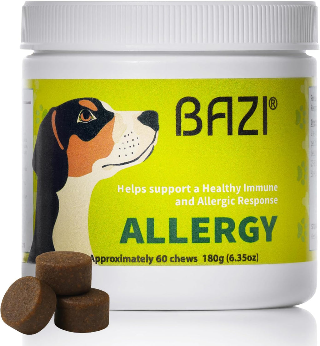BAZI Masticables para Perros – Piel y Pelaje: Colágeno, Omega-3, EPA, DHA, Vitamina A y D3