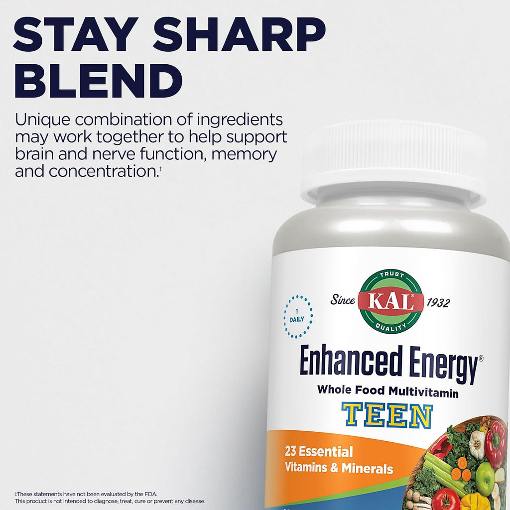 KAL Teens Multivitamínico Diario con Hierro - 60 Comprimidos