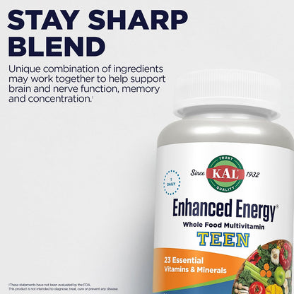 KAL Teens Multivitamínico Diario con Hierro – Protección celular: El zinc y el selenio contribuyen a la protección – Image 5