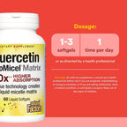 Natural Factors Quercetin LipoMicel Matrix – 60 Cápsulas blandas de absorción superior