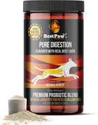 Pure Digestion Probiotics and Digestive Enzymes for Dogs and Cats - Beef Liver Flavor - 16 oz