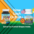 NaturesPlus Animal Parade Immune Booster – 90 Chewable Tablets Tropical Flavor – Children's Immune Support