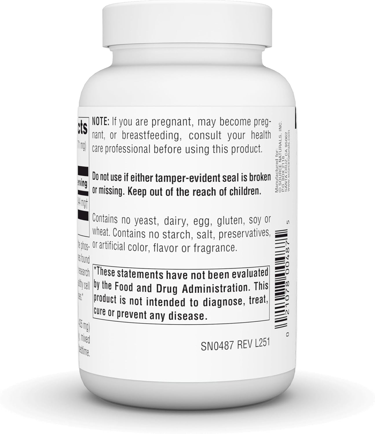 Source Naturals Inositol Puro, Complemento Alimenticio - 113 g (4 oz) en Cristales