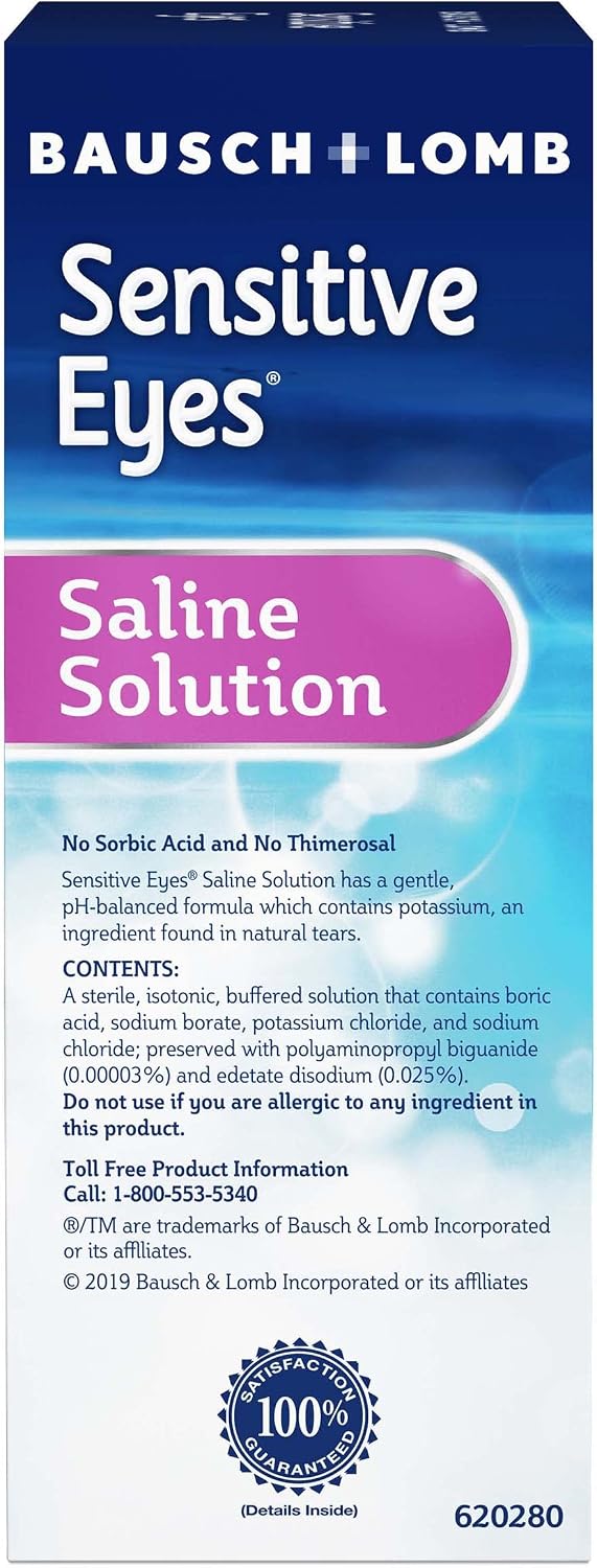 Bausch + Lomb Sensitive Eyes Plus Saline Solution - 3-pack 710 mL bottles