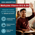Complemento Cerebral 11-en-1 con L-Tirosina, L-Teanina, B12 Metilada, B6, Melena de León, Ginkgo Biloba, Bacopa Monnieri, Colina - Gominolas sin Azúcar, 2 Paquetes