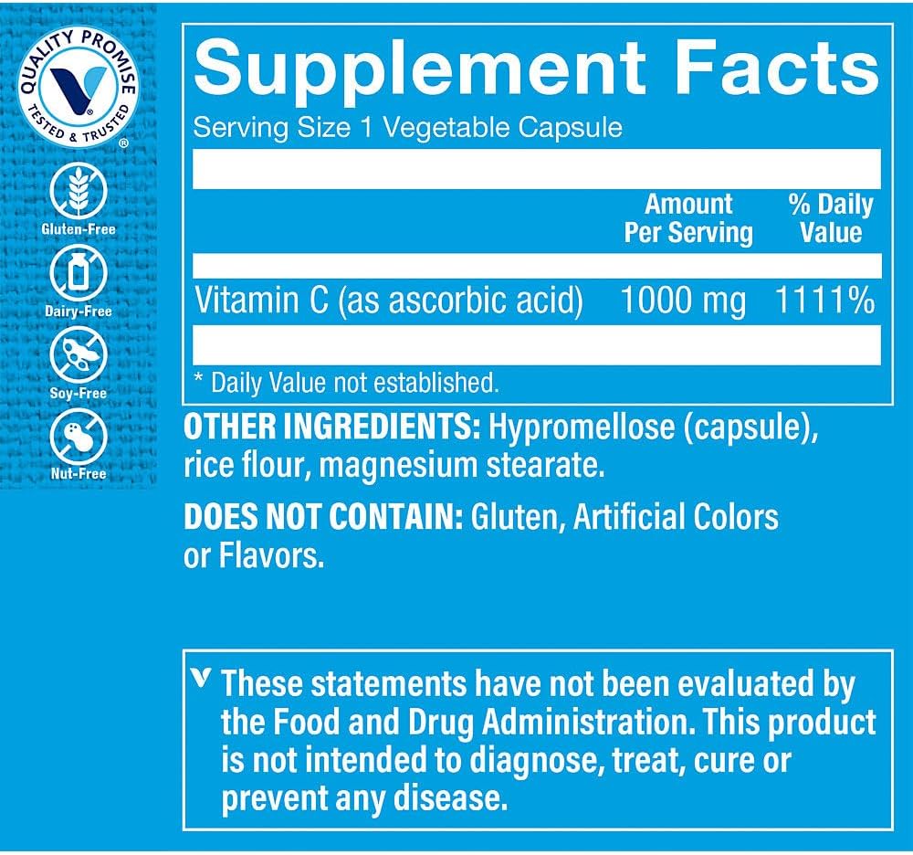 The Vitamin Shoppe C-1000 1000 mg, 100 cápsulas