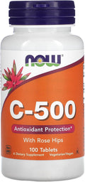 NOW Foods C-500 con Escaramujo, 100 Comprimidos