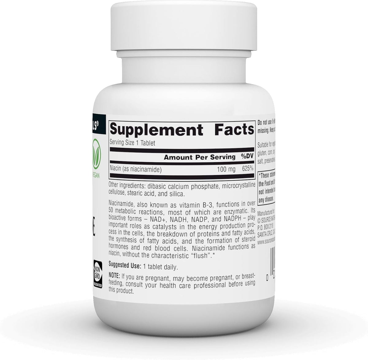 Source Naturals Niacinamida B-3, 100 mg, 100 Comprimidos – Image 3