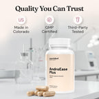 Nourished AndroEase Plus - Equilibrio Hormonal Vegano para Mujeres - Zinc, Reishi, Té Verde y Saw Palmetto - para Energía, Vitalidad y Bienestar Diario - 60 Cápsulas, Hecho en EE.UU.