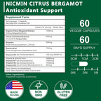 Citrus Bergamot 1500mg con Hesperidina, Diosmina, Resveratrol, Vitamina D3, K1 y K2 - 120 Cápsulas Veganas