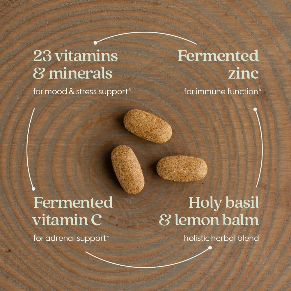 New Chapter Perfect Calm - Multivitamínico Diario para el Estrés y el Ánimo con Vitaminas B + Albahaca Santa + Melisa + Ingredientes Orgánicos - 144 Comprimidos