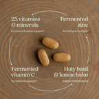New Chapter Perfect Calm - Multivitamínico Diario para el Estrés y el Ánimo con Vitaminas B + Albahaca Santa + Melisa + Ingredientes Orgánicos - 144 Comprimidos