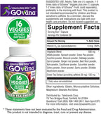 GOVANA Fruits & Veggies - Suplemento con 16 Frutas y 16 Verduras, Té Verde y B12, Cero Carbohidratos