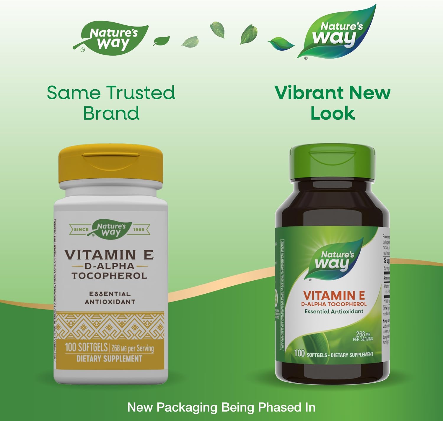 Nature's Way Vitamina E 400 UI, 100 Cápsulas Blandas, Pack de 2