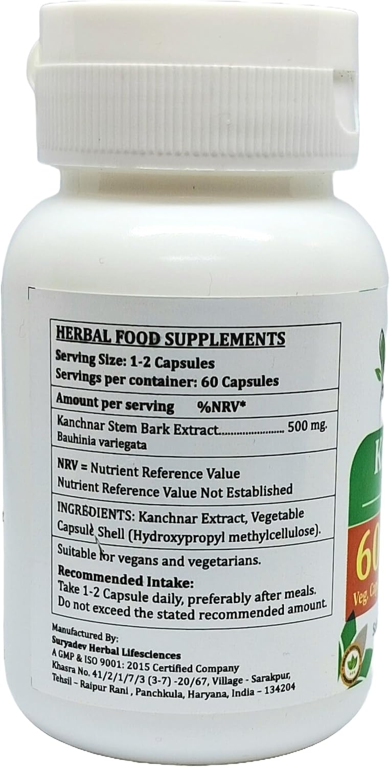 Kanchnar Forte 500 mg - 60 Cápsulas Veganas - Satya Naturals