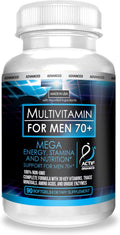 ACTIF Multivitamínico para Hombres 70+ con 30 Factores Avanzados, 90 Cápsulas