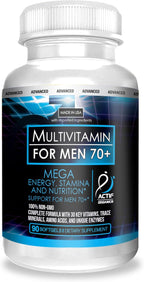 ACTIF Multivitamínico para Hombres 70+ con 30 Factores Avanzados, 90 Cápsulas