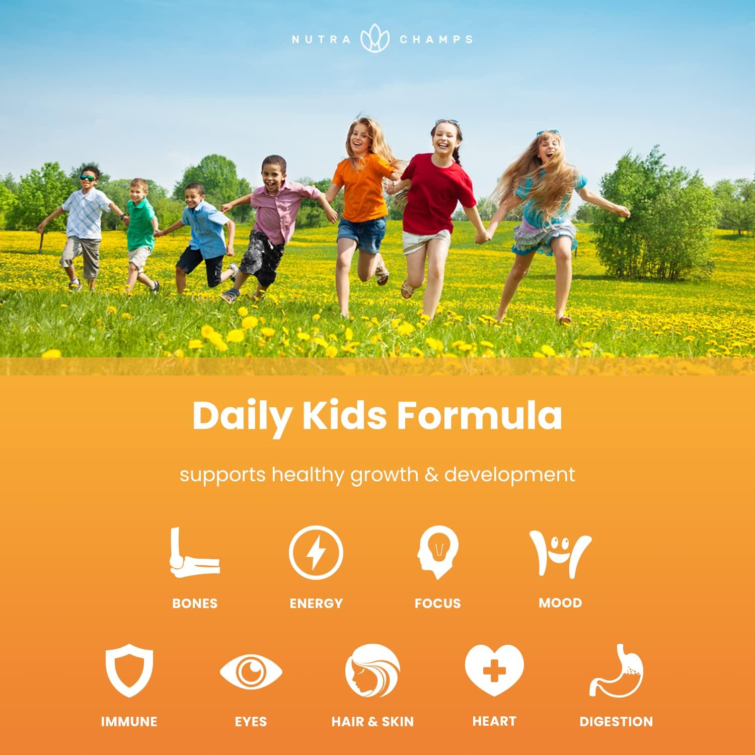 NutraChamps Gominolas Multivitamínicas para Niños - Pack de 2 (240 gominolas) Sin Azúcar, Vegano