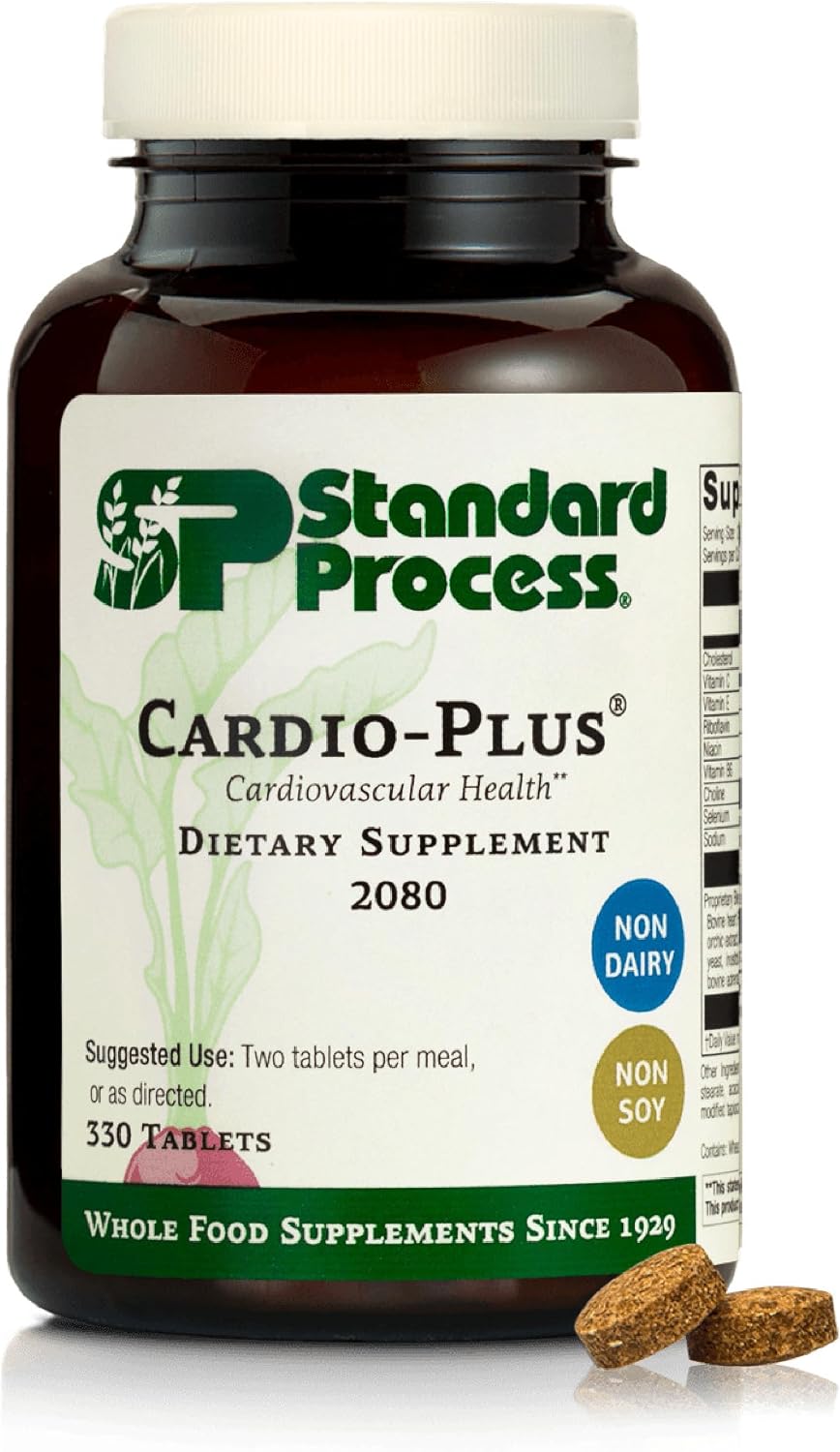 Cardio-Plus - Complemento para la salud cardíaca con vitaminas B6, niacina y riboflavina - 330 comprimidos