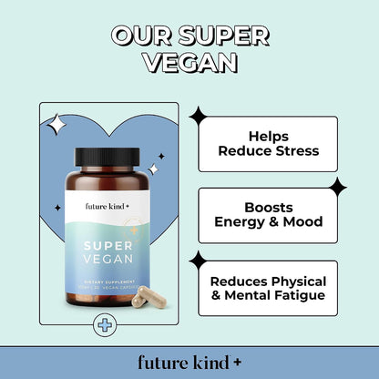 Future Kind - Super Vegan Formula con Melisa, Ashwagandha y Rhodiola, 30 Cápsulas – Image 4