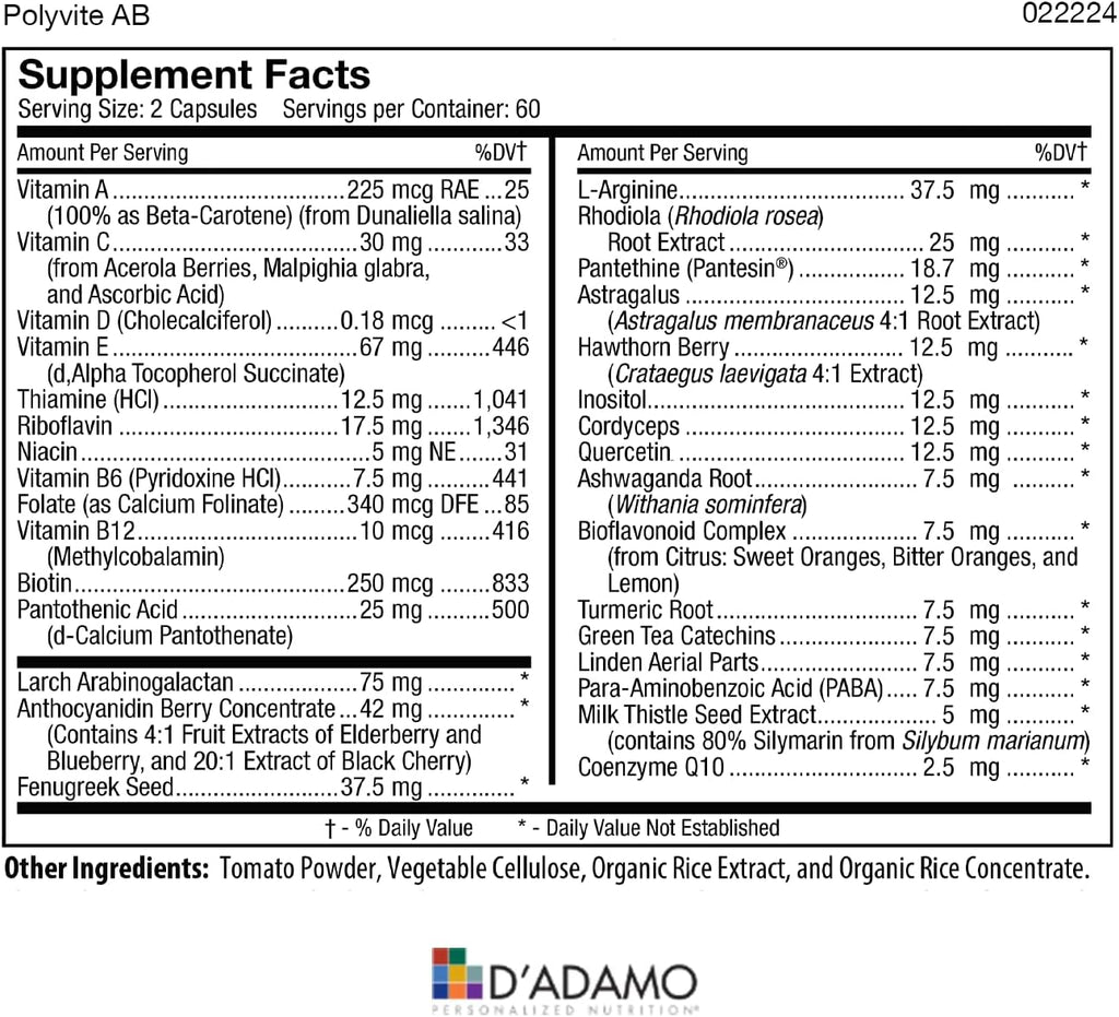 D'Adamo Personalized Nutrition - Optimal Health Stack (Blood Type AB)